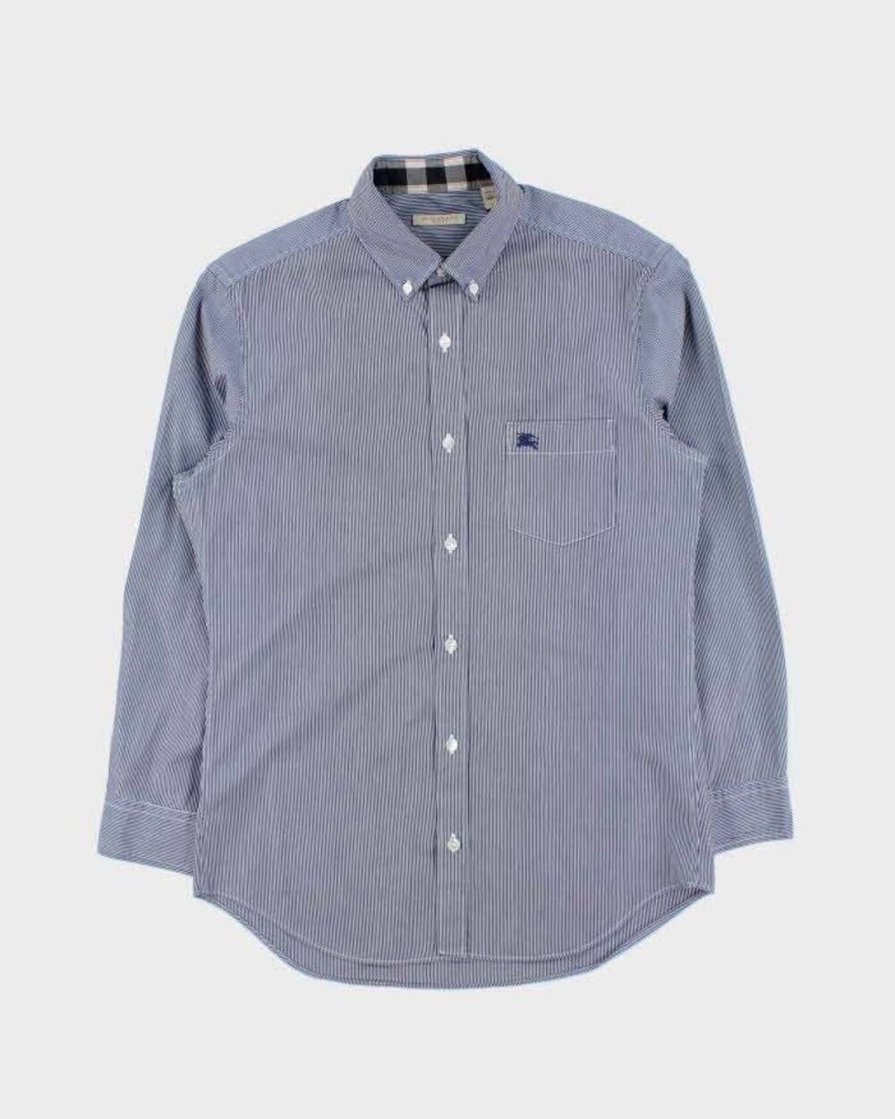 Burberry Brit Blue Stripped Long Sleeve Shirt L